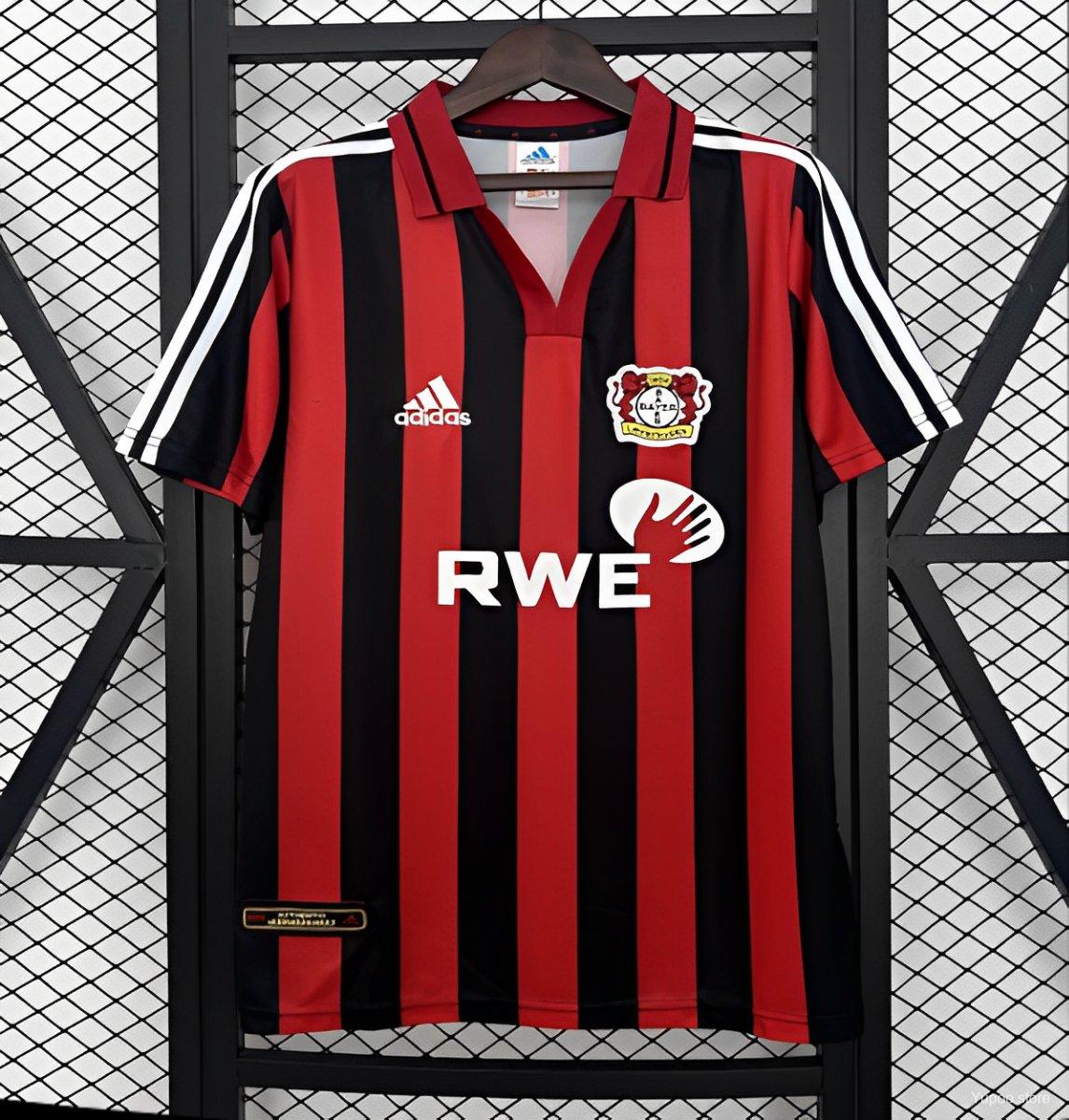 Camiseta de fútbol Bayer Leverkusen 2001/02 LOCAL MANGA CORTA VERSION FAN